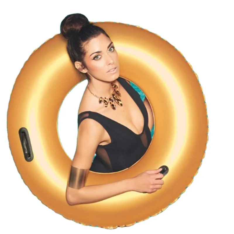 

Inflatable of Adults Swimming Pool in Gold Swimming Circle of Outdoor Activities Swimming Ring of Beach Party Toys