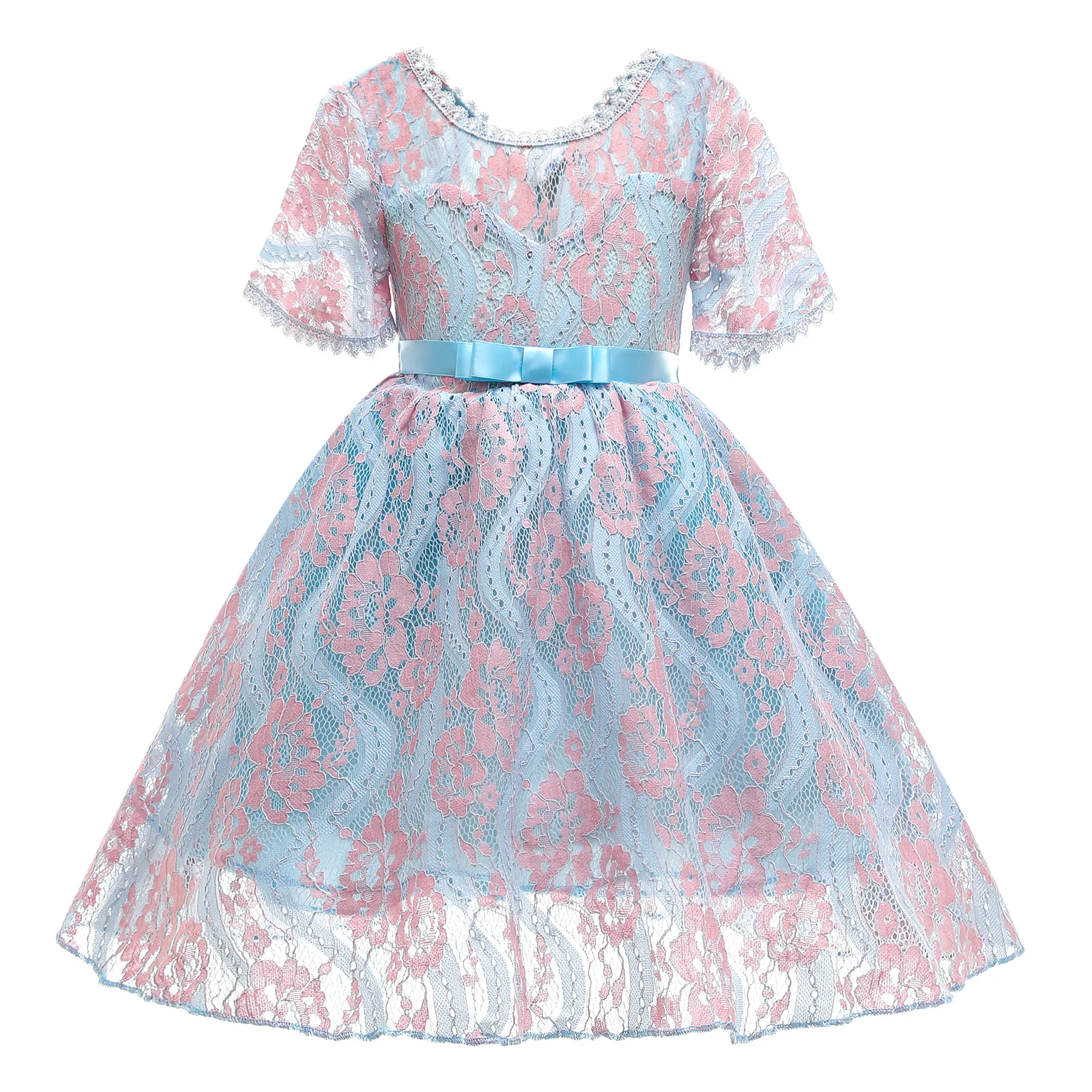 

New girls' dresses for summer children's cool and breathable lace princess dress dress skirt children's skirt