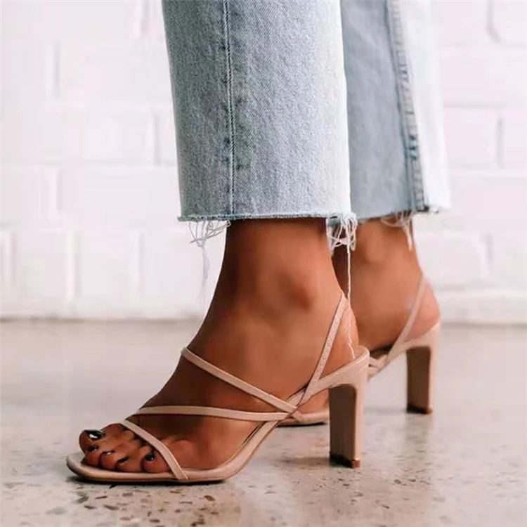 

Square Thick Heels Shoes 2021 Beatiful Ladies Woman Chunky Block Heel Pump Shoes