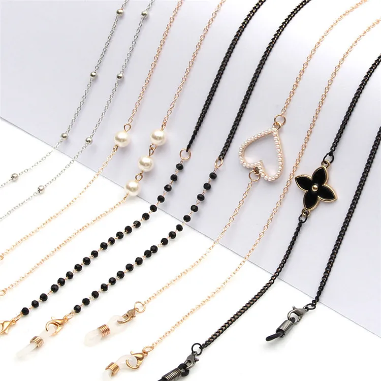 

Trendy Chic Sunglasses Necklace Face Masking Chain Lanyard Eyeglass Gold Chain Holder, Gold/silver