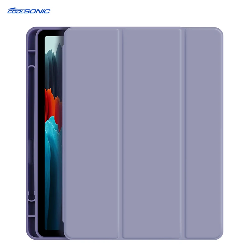 

Triple Folded Smart Tablet Case For Samsung Galaxy Tab S7 Plus 12.4inch T970 T975 T976 Magnetic Case