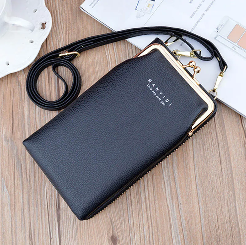 

2021 hot sale wallet bag crossbody sling cell phone bags mobile phone bag women leather