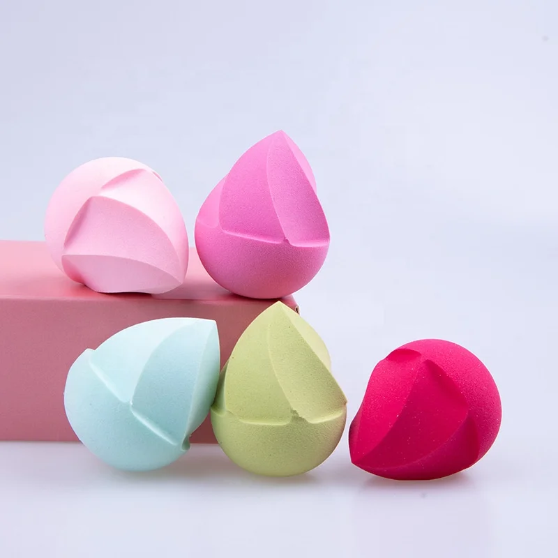 

New Arrival Good Quality Microfiber Fluff Surface Ice Cream shape Eco-friendly Soft Non-latex Makeup Sponges