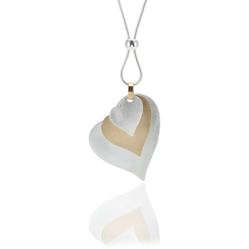 

Three Layer Halo Circle Alloy Pendant with Leather Rope Necklace For Ladies