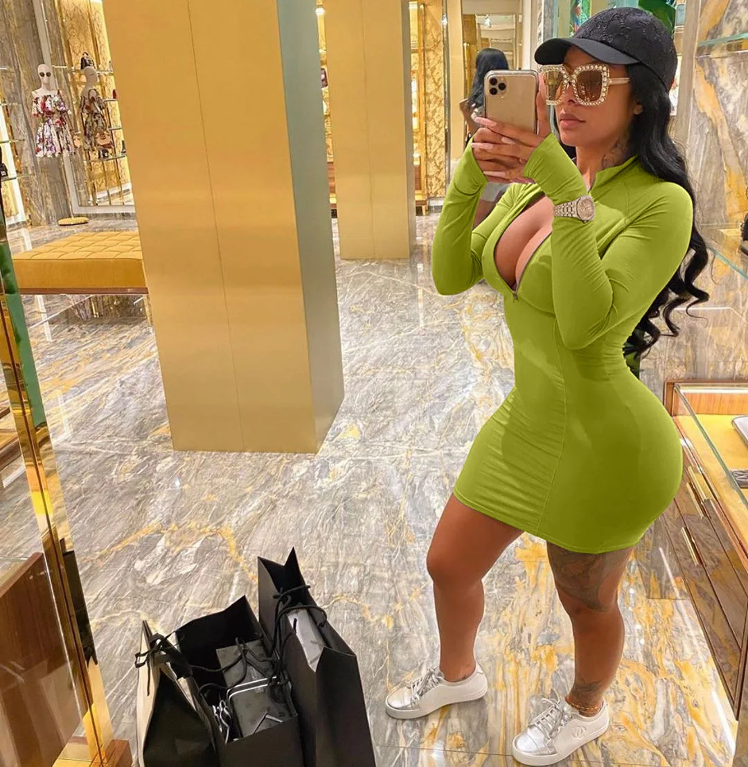 

Summer long sleeve sexy bodycon dress fall casual dresses for women 2022