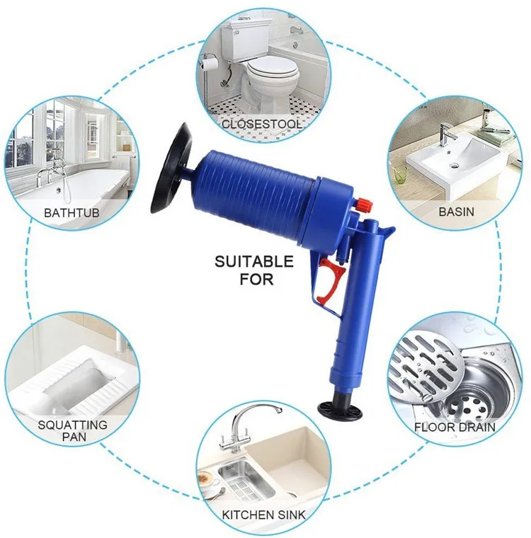 
Drain blaster air Powered plunger gun High Pressure Powerful drain clog remover 