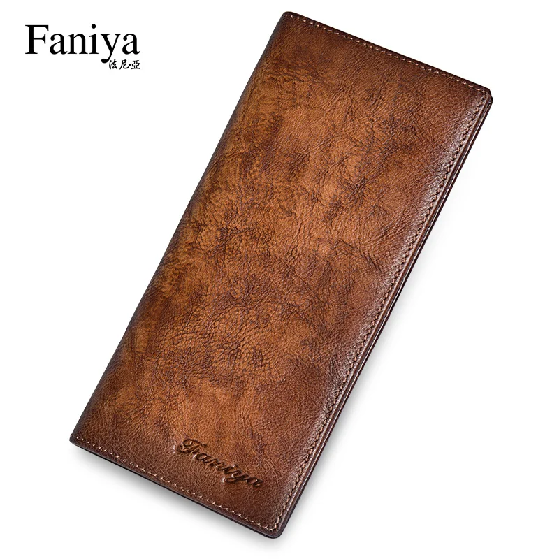 

Quality Carteras Billeteras Simple Leather Wallets Men Brand Design Bifold Card Holder Men, Brown/blue or customized