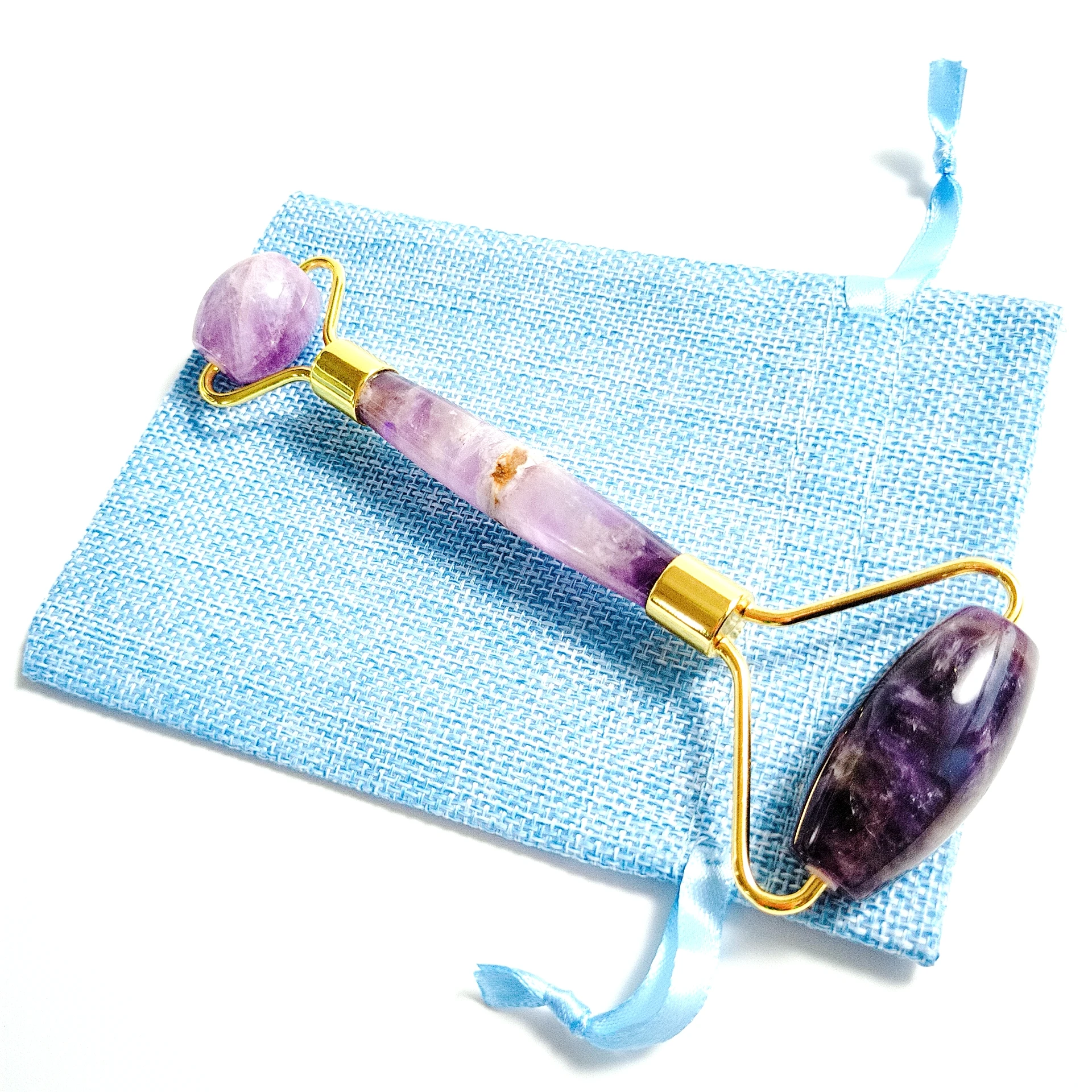 

Natural Jade Roller Face Eye Lifting Body Amethyst Massager Anti-aging