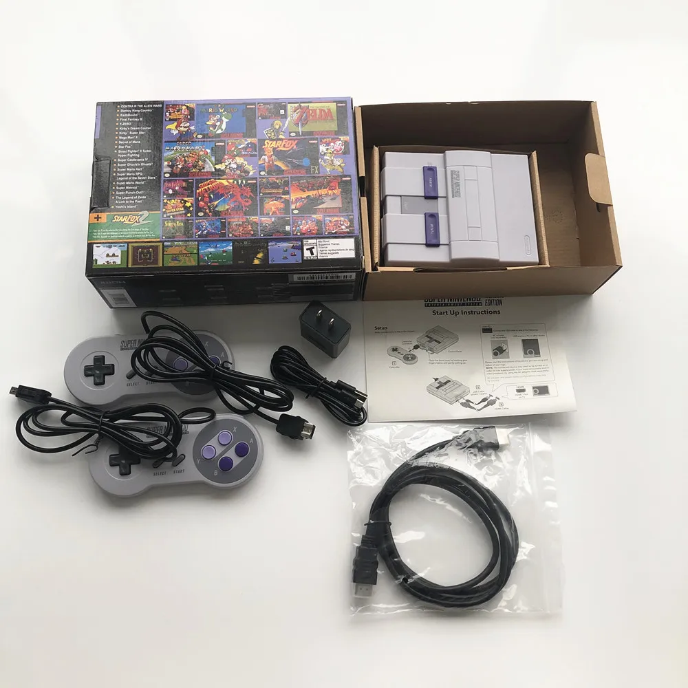 

Region free clone console 21 original games snes mini for super mario world, Grey