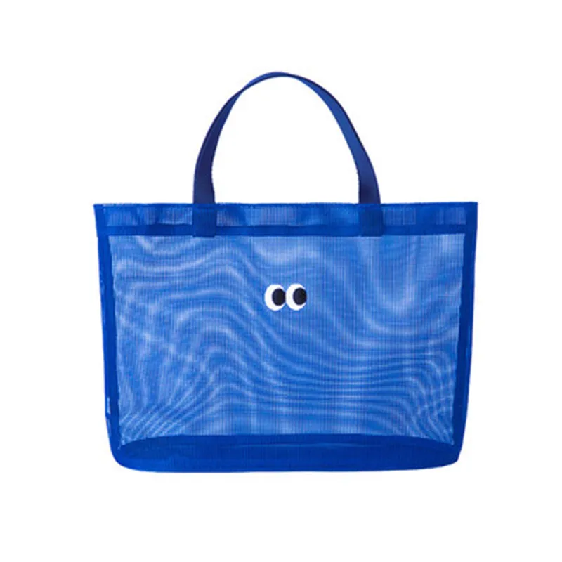 

2021 New Fashionable Cute Eye Quick Drying school bags Travel Shopping Mesh Handbag Woman Hand Bag