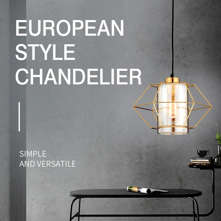 Luxury Modern Hanging Fixture Bronze Black Pendant Five Head Chandelier