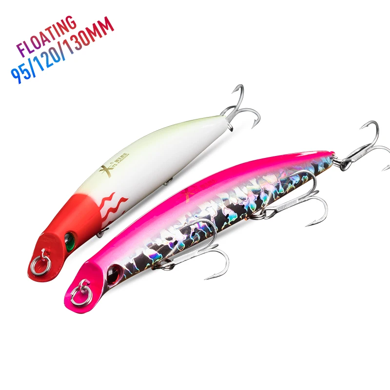 

Hot Floating Minnow 5326 Fishing Lures 95mm 8.1g 120mm 15.3g 130mm 21g Hard Baits High Quality wobblers Fishing tackle pesca, 15 colors