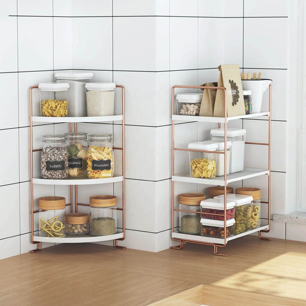 

Hot selling Nail-free Mounting kitchen organizers bathroom corner rack for storage