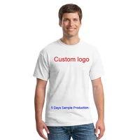 

Wholesale cheap men's t shirts white blank 100% cotton tee shirts design your own custom logo printing plain t-shirts in low MOQ