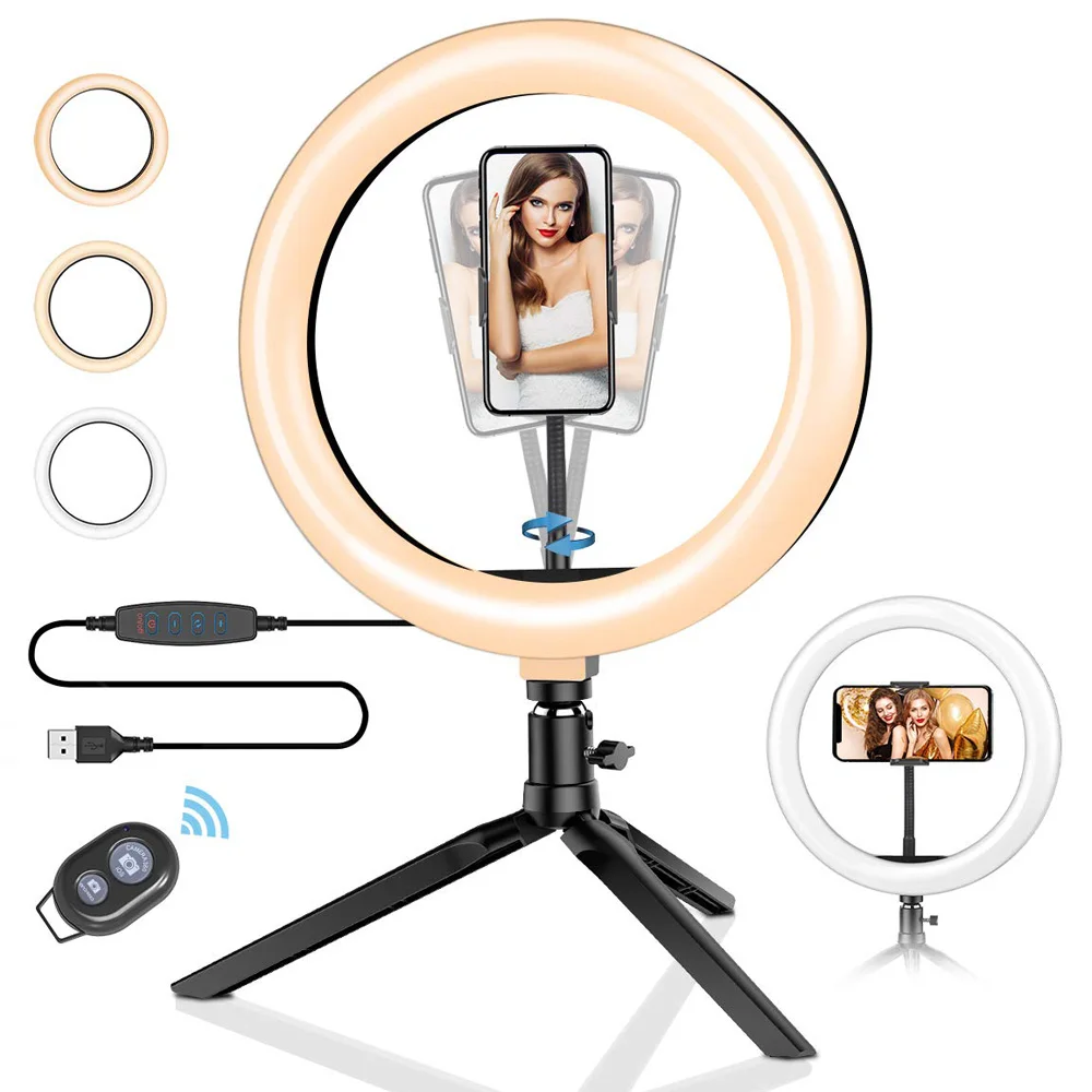 

USB Ring Light LED Selfie Ringlight Photography Flash Lamp with Tripod Stand