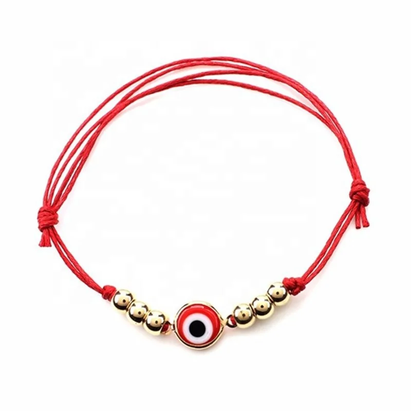 

Adjustable Best Selling Red Thread Evil Eyes Charms Bracelet Rope String Braided Evil Eyes Bracelets For Women, As pictures