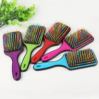 

Colorful Curve Wave Air Vent Custom Logo Plastic Scalp Massage Paddle Hair Brush