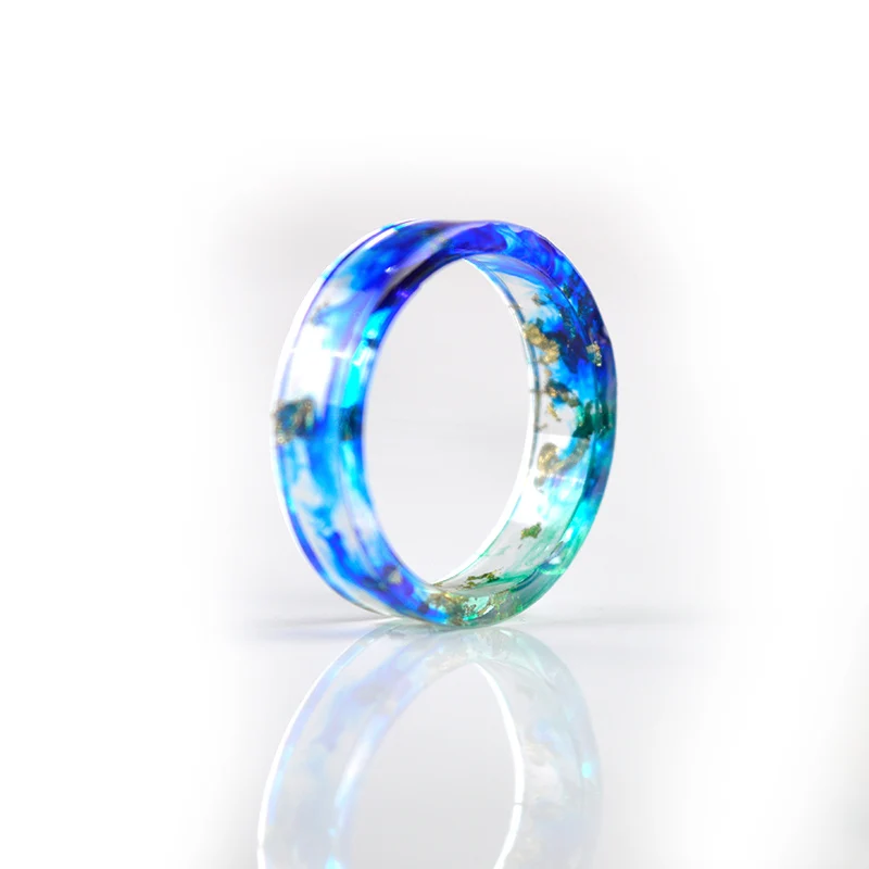 

Handmade Resin Ring Jewelry Natural Resin Ring for Women Men Party Gift, Translucent