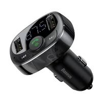 

Baseus Dual USB 3.4A Car Charger MP3 Audio Player FM Transmitter Handsfree Aux Modulator Mobile Phone Charger