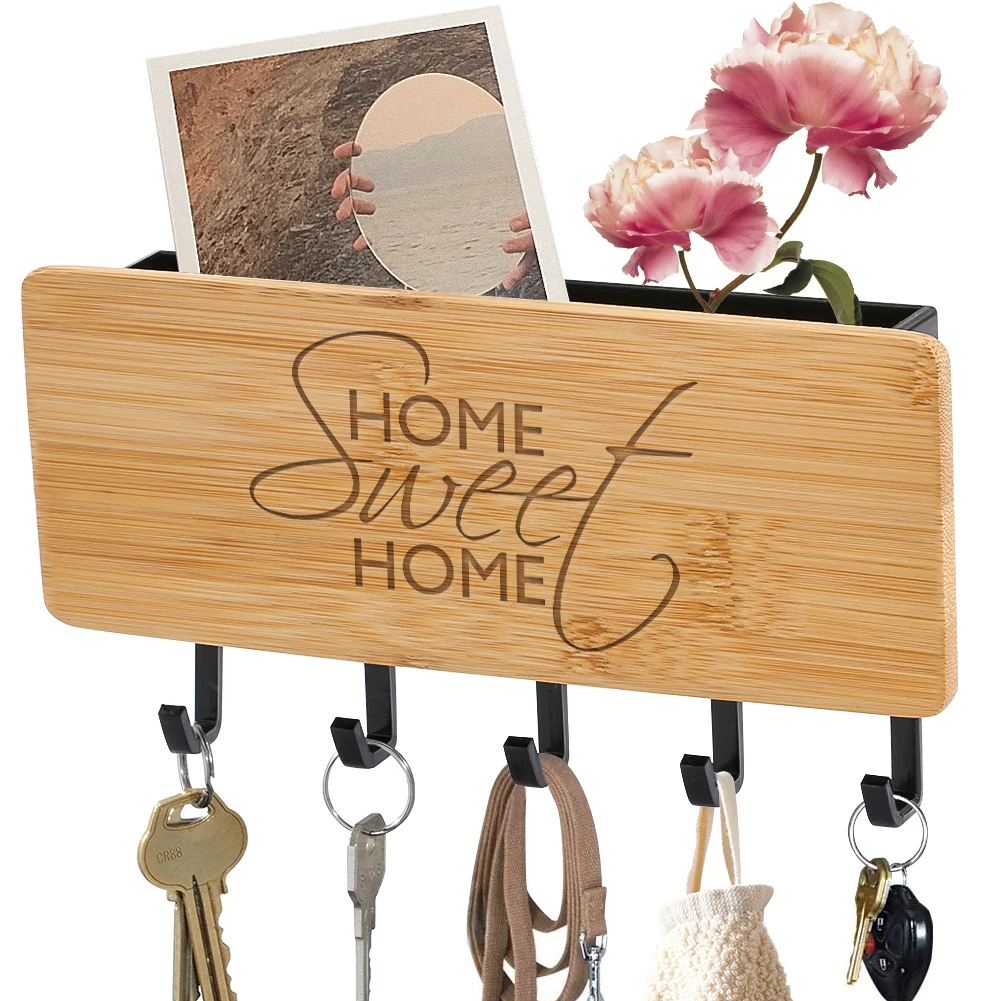 

Home Sweet Creative Key Hanger Hook Fashion Wood Wall Hook Practical Household Accessories Key Hanger, Picture