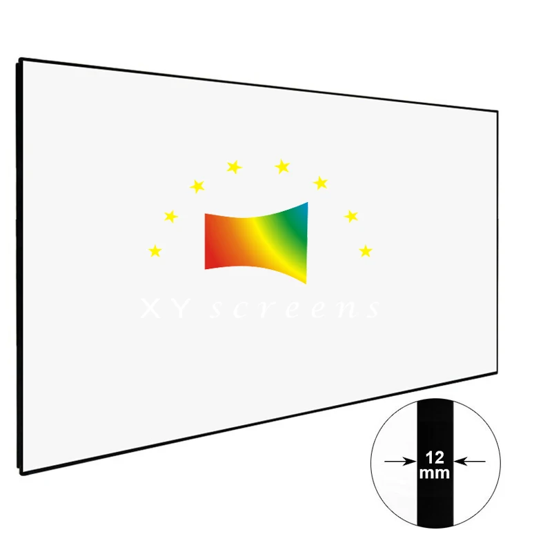 

XY SCREENS 135 inch Woven Acoustically Transparent 4K Thin bezel fixed frame projector screen, White