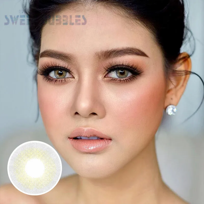 

SweetBubbles soft eye contact lens soloticas natural hot sale color contact lenses, 13 colors