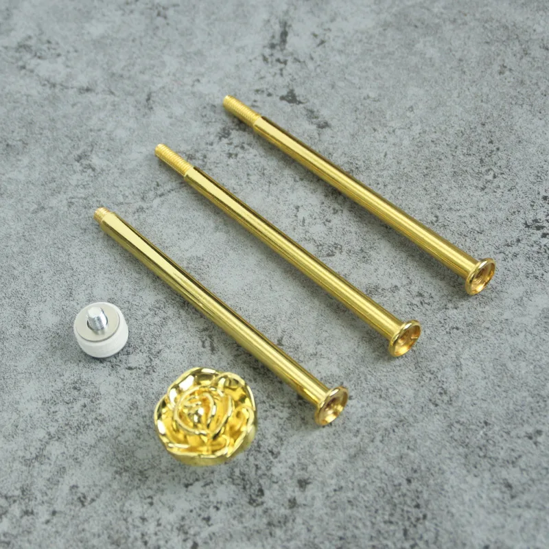 Gold hardware for cake stand 3 tiered cake stand kit sets CSH-028