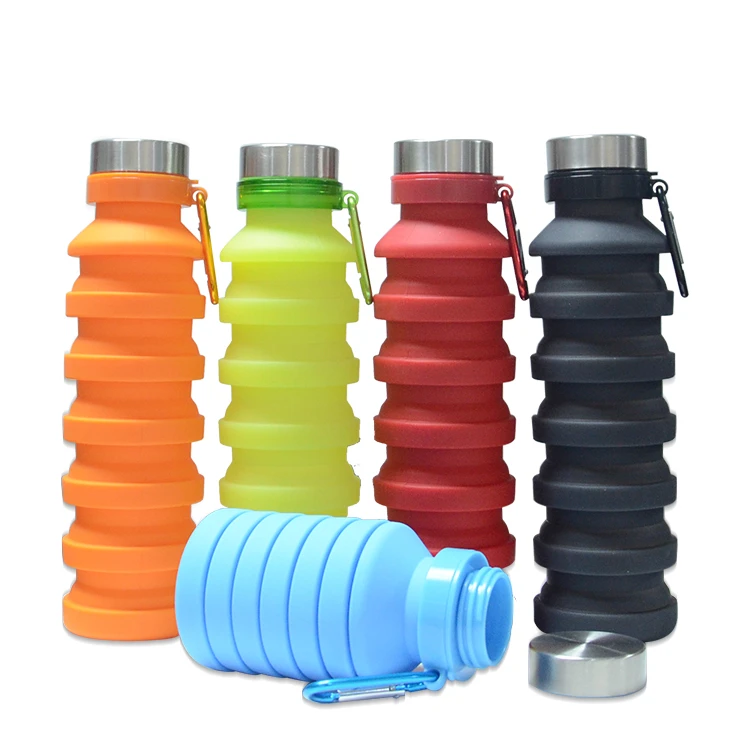 

Silica gel folding kettle portable outdoor sports large capacity cup running fitness silica gel sports water bottle