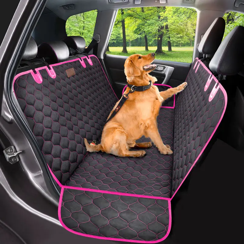 

Non-Slip Washable Durable Pet Dog Car Seat Cover For Back Seat, Black, blue, orange, pink