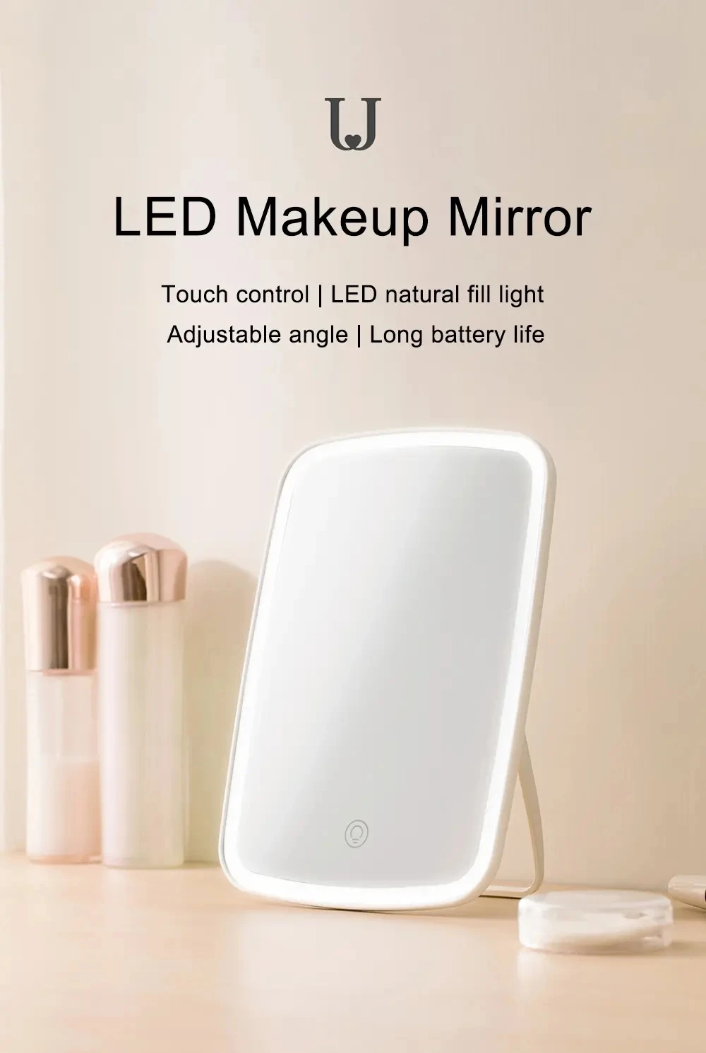 Original Xiaomi Mijia Intelligent Portable Makeup Mirror Desktop Led