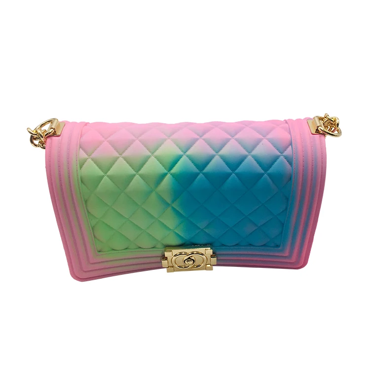 

Hot Selling Jelly Purse Colorful Shoulder Bag Luxury Handbag For Women cross body bag, Customized