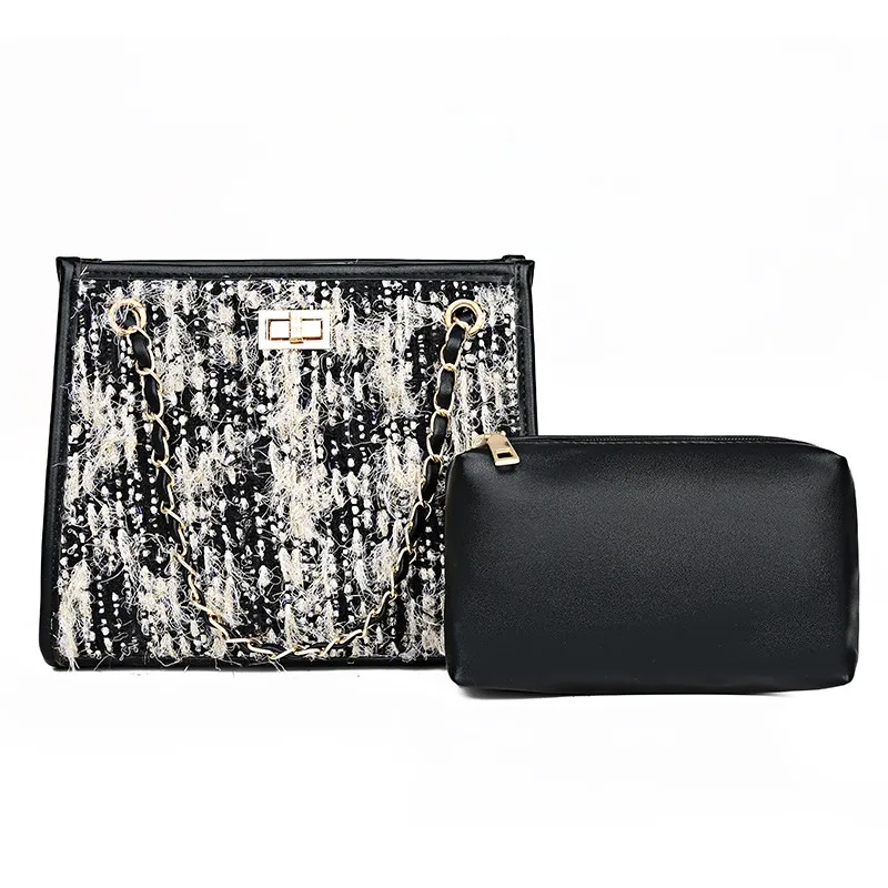 

New American style fashion ladies purses handbags sets PU leather shoulder bags, As photos