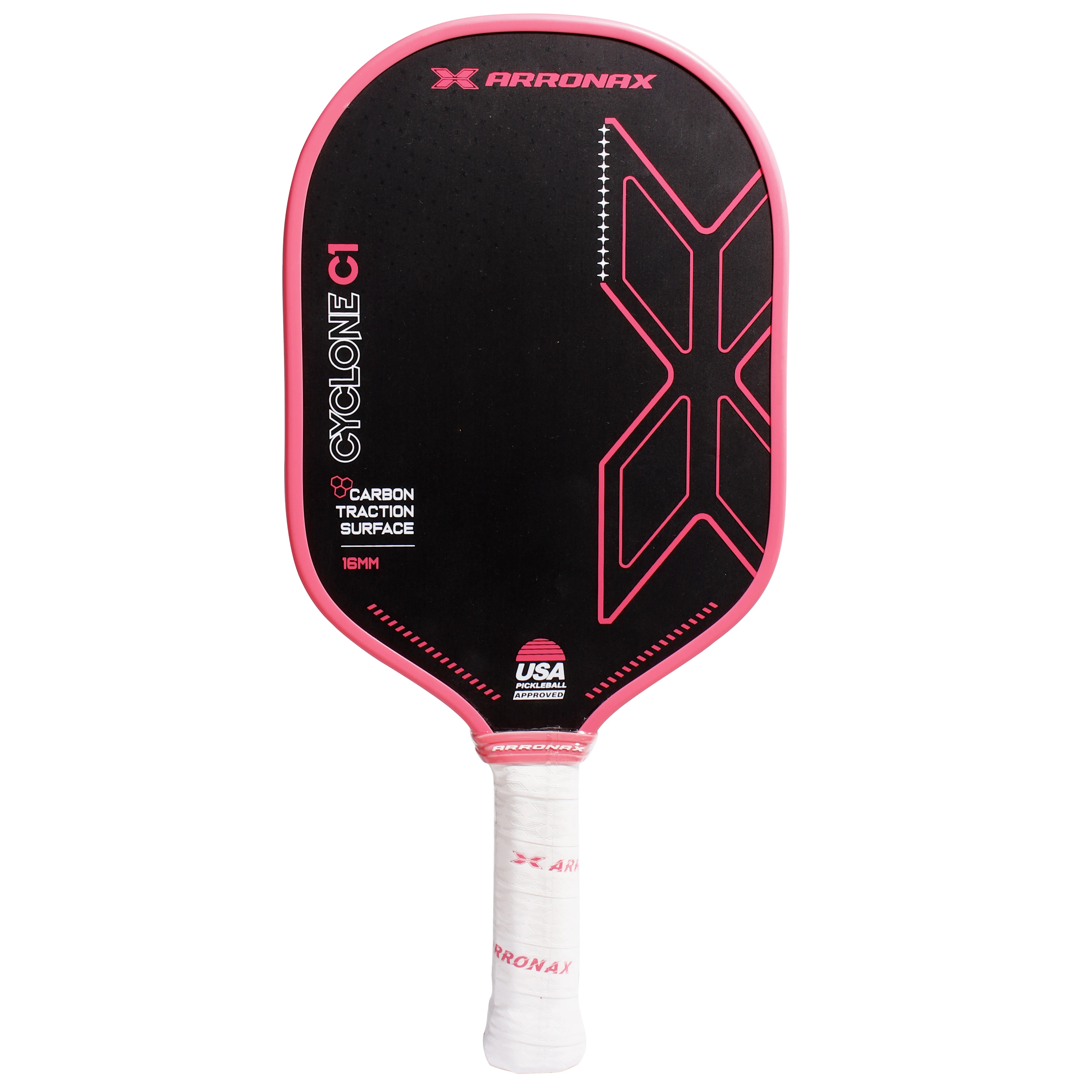 Arronax Lightweight Carbon Friction Surface 16mm Pickleball Paddle Thermoformed Honeycomb PP Core