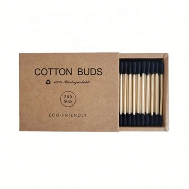 

Paper Bamboo Stick Cotton Ear Swab, Black/pink/blue/green/yellow