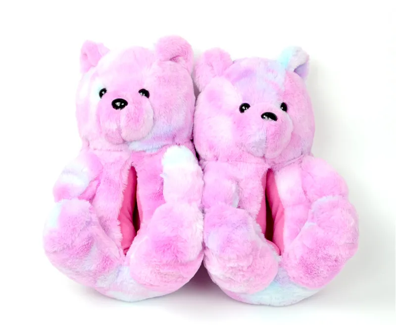 

New Designer Cheap Bear Slipper Lady and women Shoes men Household Animal Fluffy Plush Slipper