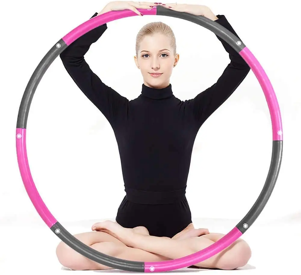 

Weighted Hula Sport Hoop 2021 Plastic Hula Exercise Hoop Colour Steal Hula Gym Hoop Equipment For Adults