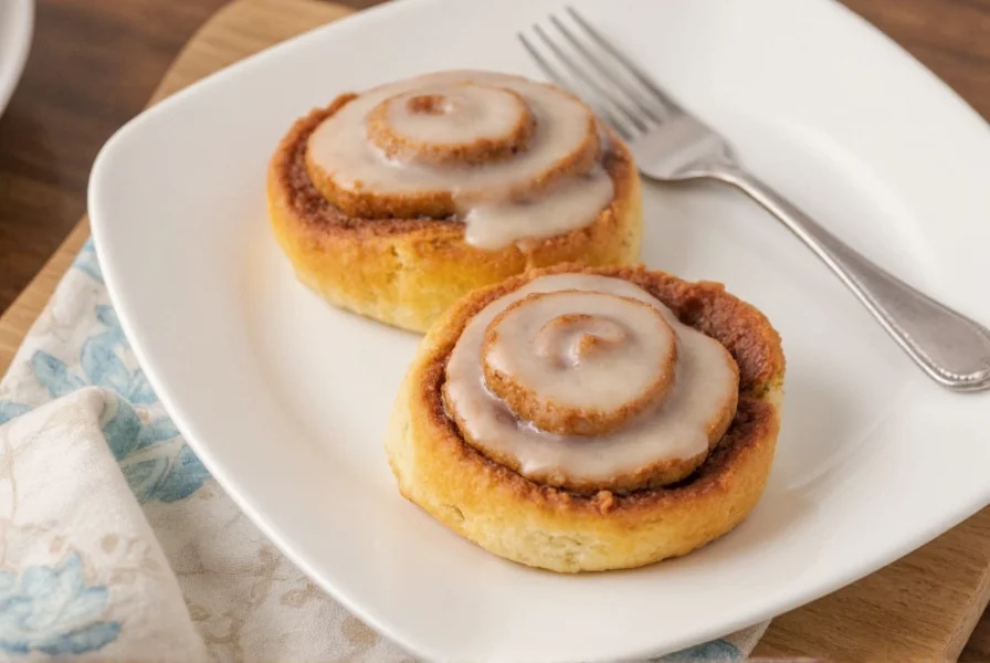 Perfekt geformte Zimtschnecken auf Backblech