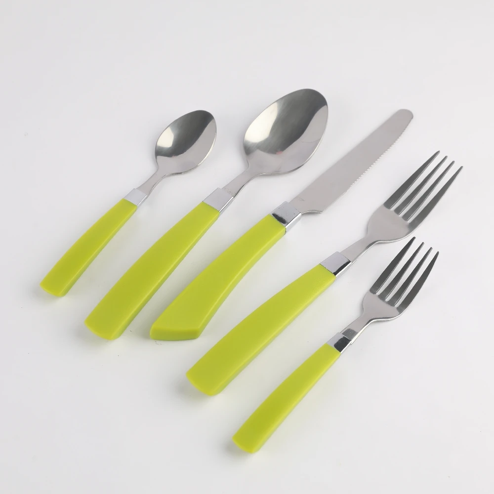 

Portable Camping Travel Stainless steel Spoon fork and knife Cutlery Set