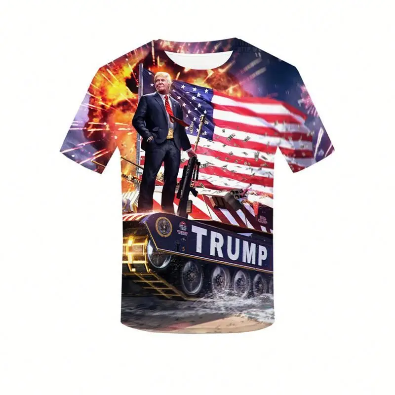 Trump 3D Slim Fit Brand Clothing Casual Streetwear Mens T Shirts Fashion 2020 Donald Trump Fitness T Shirt Men T-shirt
