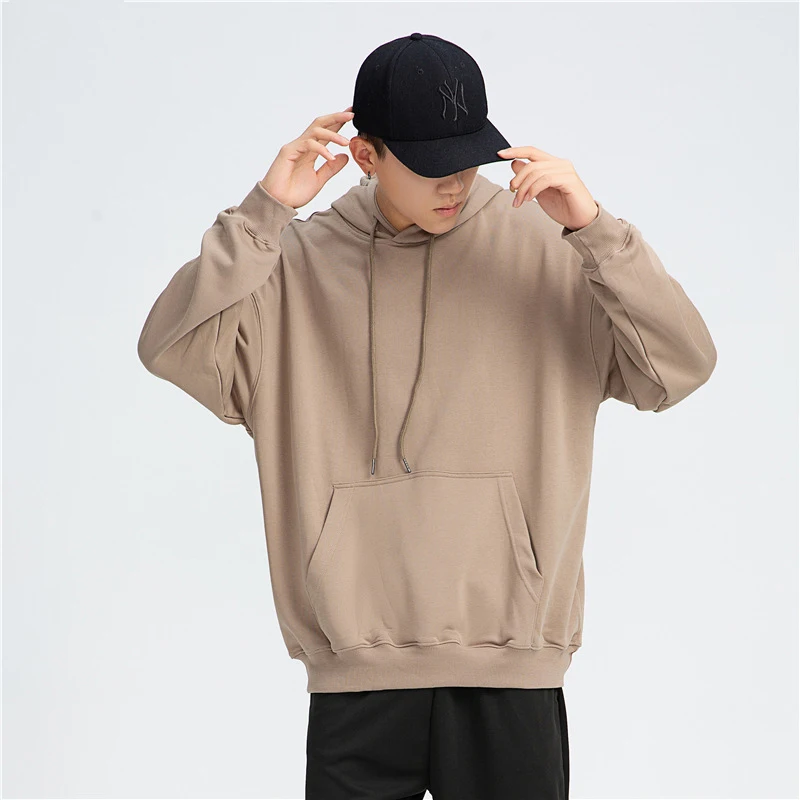 

High Quality Hoodies Mens Pullover Oversize Hoodie 330 Gsm Cotton Custom 3d embossed sweatshirt Plus Size Men'S Hoodies