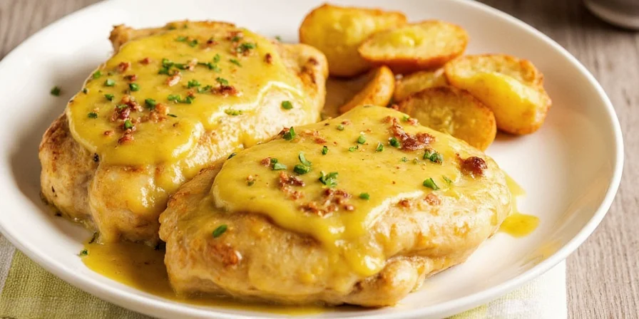 Thickened lemon sauce in a saucepan