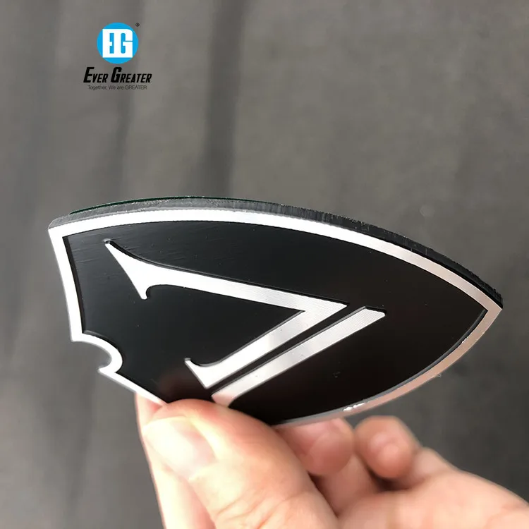 Custom Outdoor Aluminum Sticker Wholesale Metal Logo Sticker Machine