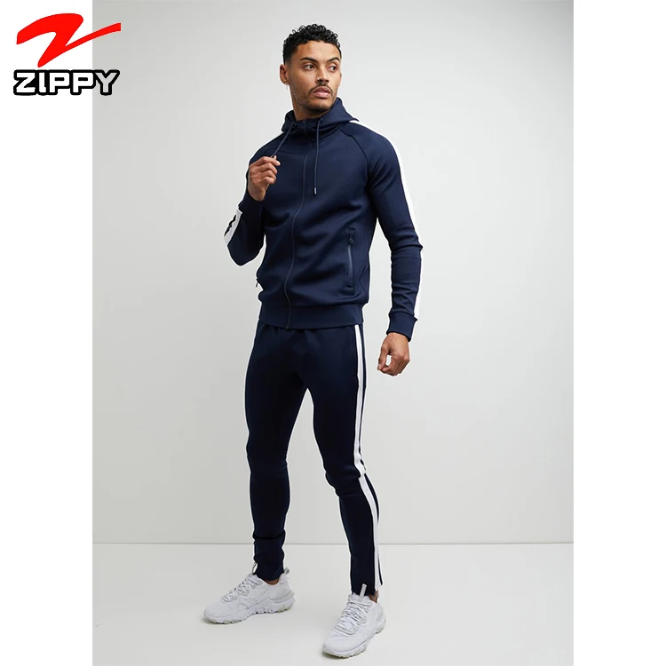 

Wholesale 2 piece zip hoodie track suit men 2021Autumn custom sweatsuits with logo, Custom color