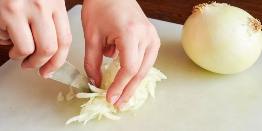 Frozen minced onions in bag