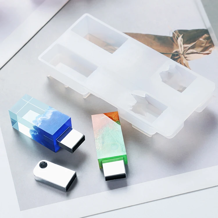 

A16 3D Epoxy silicone usb resin mold for resin crafts diy, Random