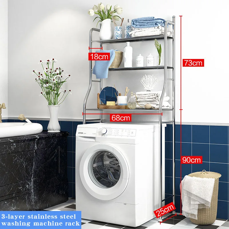 

3 tier stainless steel washing machine shelf rack,washing machine rack