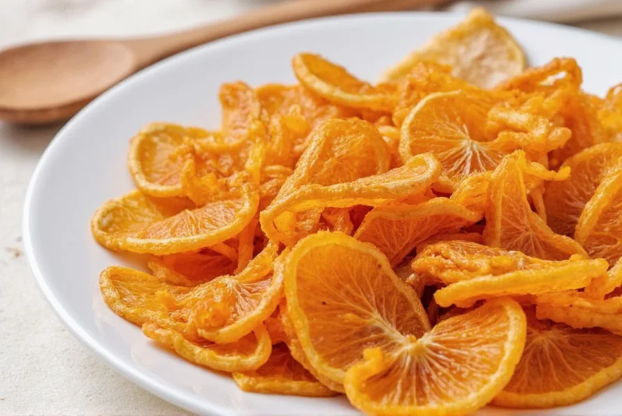 Dried tangerine peel close-up