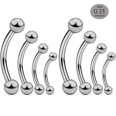 

Gaby 16G Titanium G23 Daith Rings Eyebrow Ring Prince Albert Piercing Body Jewelry, Silver