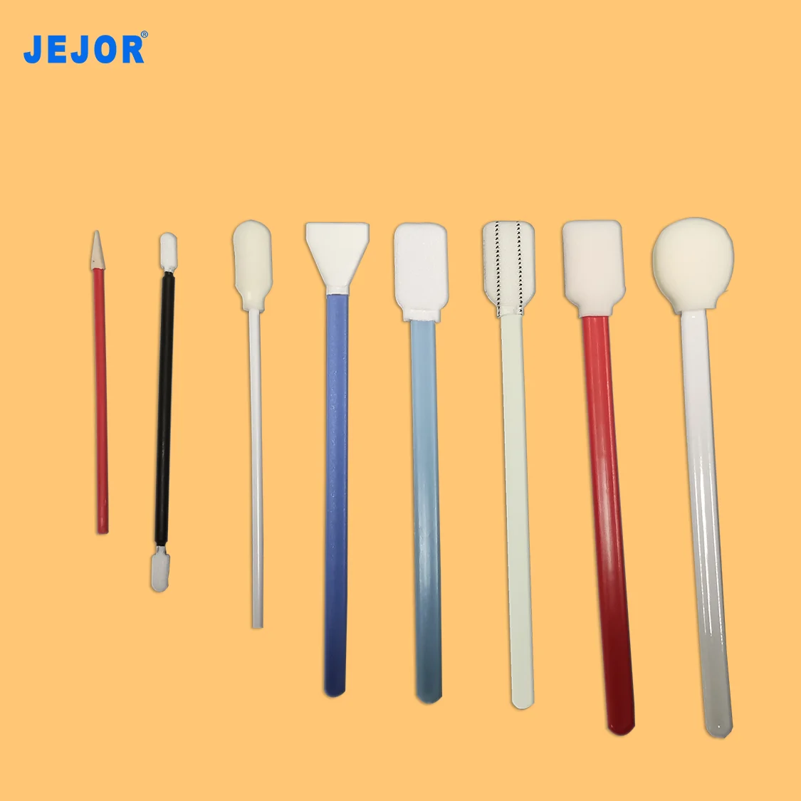 

JEJOR supplier lint free micro swabs sticks cleanroom polyester cleaning swab foam