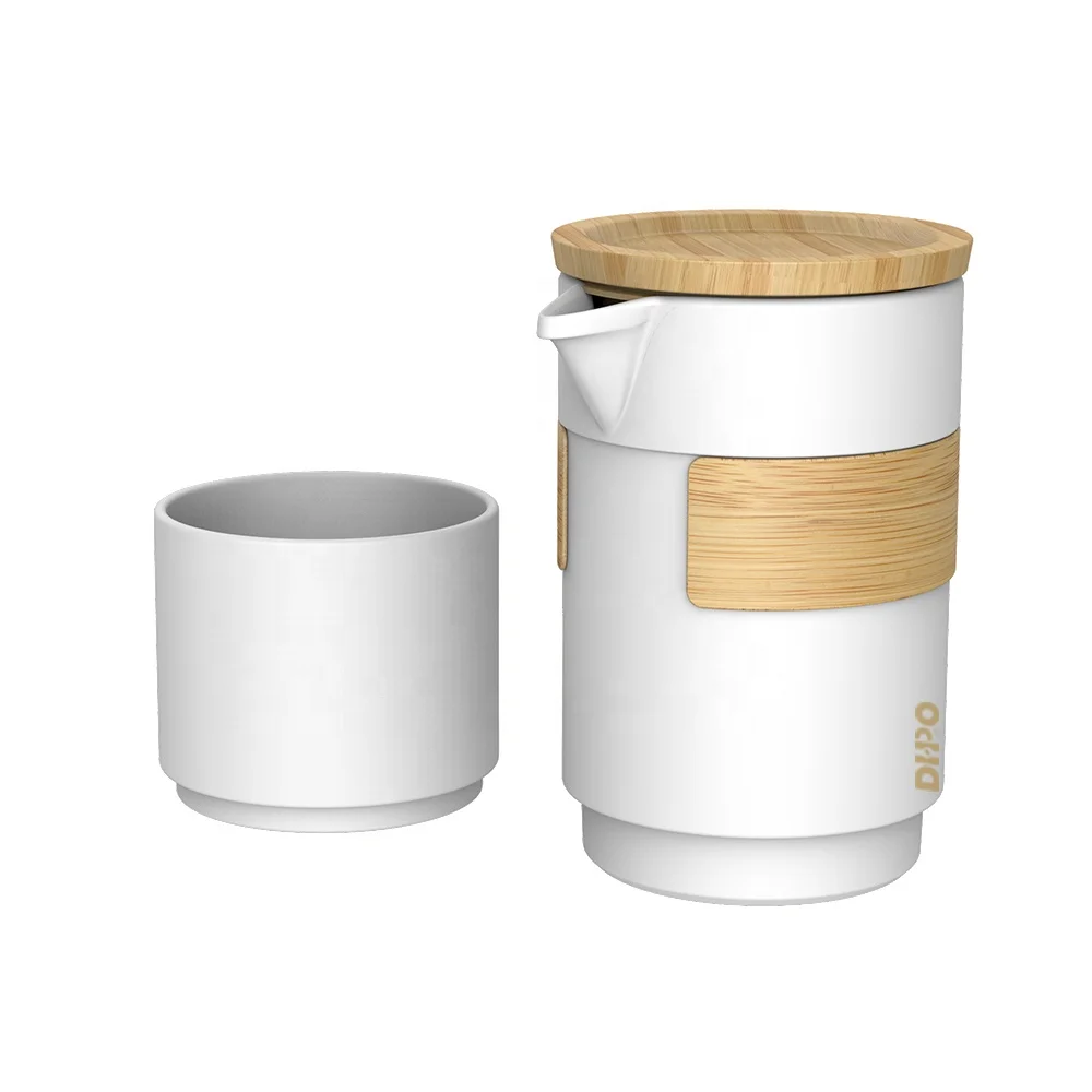 

Wholesale Unique Chinese Porcelain Cup Traditional White Ceramic Tea Pot Infuser Travel Mug With Removable Tea Strainer Pot, Ceramic tea pot customized colors acceptable